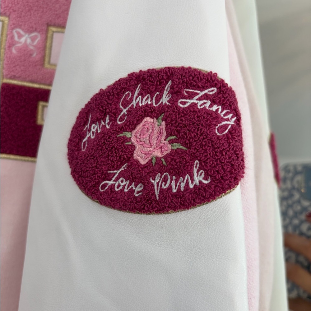 LoveShackFancy Pink Varsity Jacket - image 5